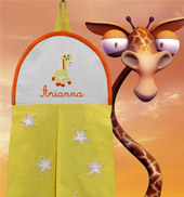 Porta pannolini con nome "Giraffa"