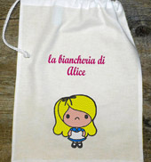 Sacchetto asilo 30x40 "Alice", Idee regalo originali