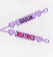 Braccialetto con nome ricamato (lavanda), Idee regalo originali