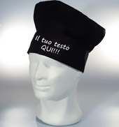 Cappello da cuoco personalizzato (NERO)
