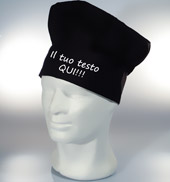 Cappello da cuoco personalizzato (NERO), Idee regalo originali