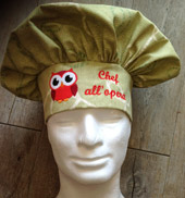 Cappello da cuoco "Gufetto Rosso"