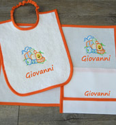 Set  Asilo 3 PEZZI con nome, Idee regalo originali